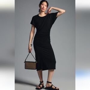 || SUNDRY || black midi dress, knit, casual, dolman sleeves, size 2